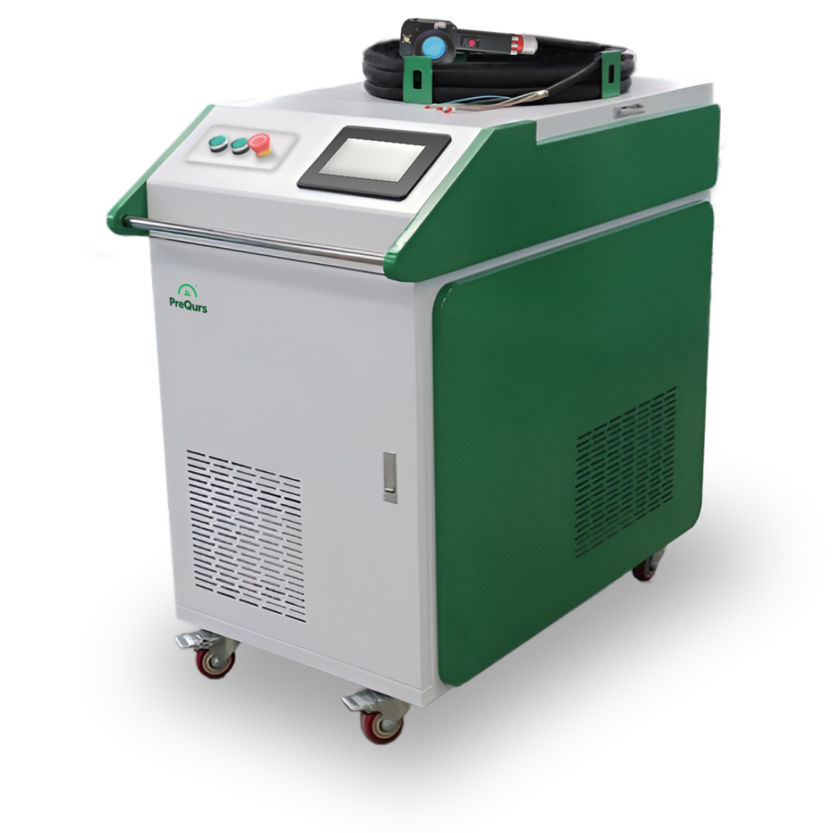 Impulsowy laser czyszczący o mocy 500 W chłodzony wodą. Dedykowany do zastosowań przemysłowych, przeznaczone do długotrwałych procesów czyszczenia powierzchni metalowych oraz niemetalowych. 15 mJ, 50 mJ.